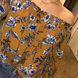 Floral Off the Shoulder Shirt